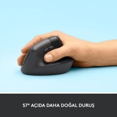 Logitech Lift Sessiz Kablosuz Ergonomik Dikey Mouse - Siyah 910-006473