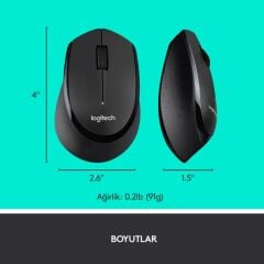 Logitech MK345 Kablosuz Türkçe Klavye Mouse Seti - Siyah 920-006514