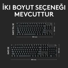 Logitech G413 SE Kablolu Türkçe Q Mekanik Oyuncu Klavyesi 920-010556