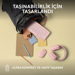 Logitech M350s Pebble 2 Kablosuz Mouse - Pembe 910-007014