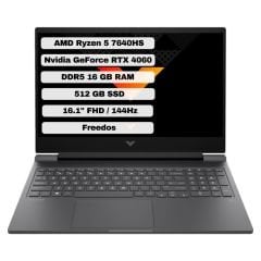 HP Victus Gaming 16-S0035NT Ryzen 5 7640HS 16GB 512GB SSD RTX4060 Freedos 16.1'' FHD Taşınabilir Bilgisayar 7Z5Z2EA