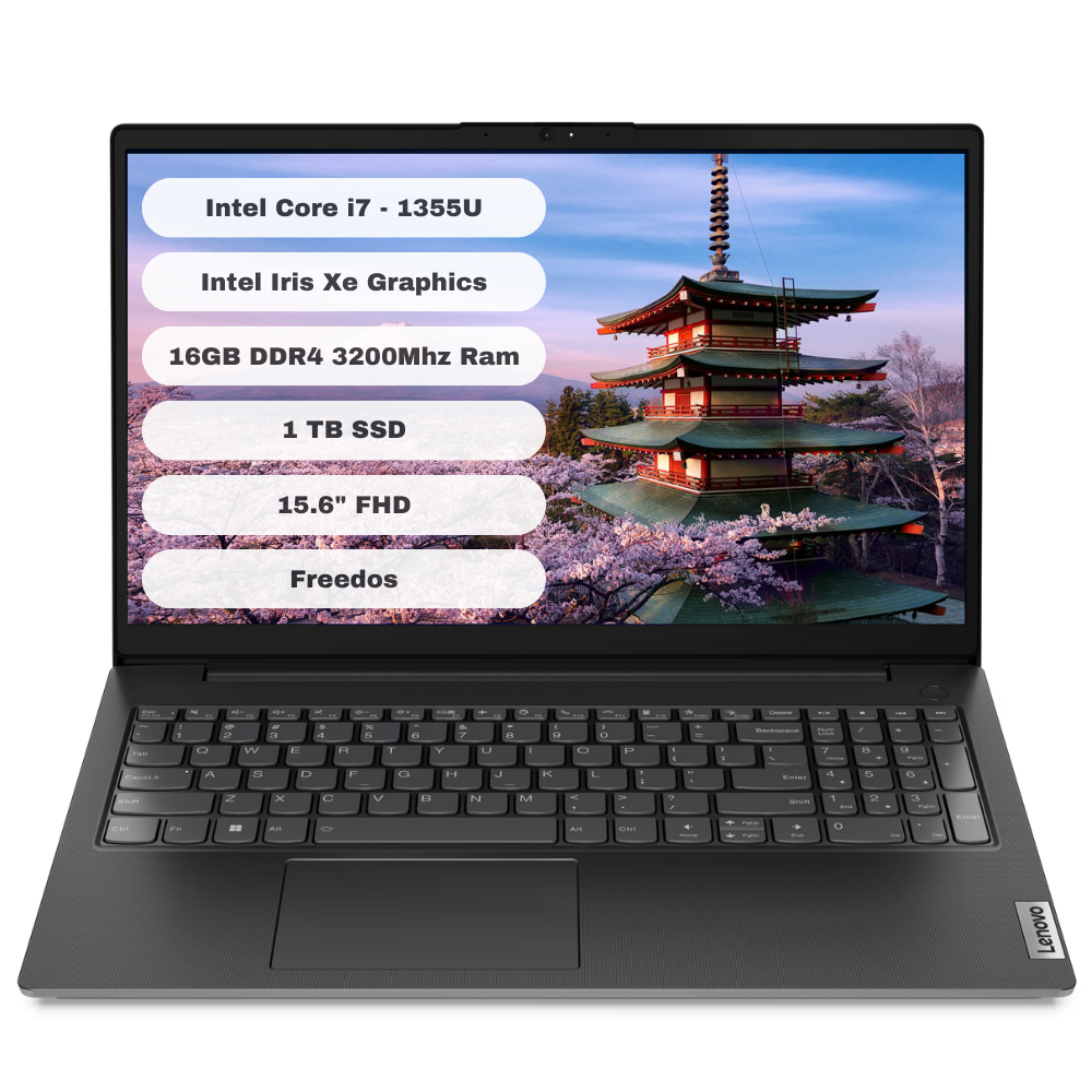 Lenovo V15 G4 IRU 83A100HXTR Intel Core i7 1355U 16GB 1TB SSD Freedos 15.6'' FHD Taşınabilir Bilgisayar