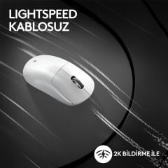 Logitech G PRO X SUPERLIGHT 2 Hafif HERO 2 Sensör 32.000 DPI LIGHTSPEED Kablosuz Oyuncu Mouse - Beyaz