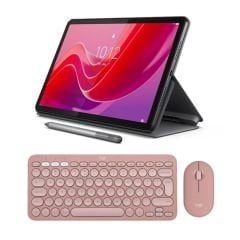 Lenovo Tab K11 TB330FU 11'' 4GB + 128GB WUXGA Wi-Fi Tablet ZADC0072TR Kılıf + Lenovo Tab Pen + Pebble 2 Klavye Mouse Pembe