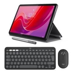 Lenovo Tab K11 TB330FU 11'' 4gb + 128GB Wuxga Wi-Fi Tablet ZADC0072TR Kılıf + Lenovo Tab Pen + Pebble 2 Klavye Mouse Siyah