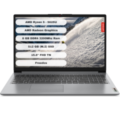 Lenovo IdeaPad 1 AMD Ryzen 5 5625U 8GB 512GB SSD Freedos 15.6'' FHD Taşınabilir Bilgisayar 82R400VPTX