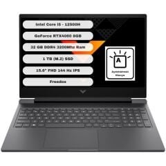 HP Victus Gaming 15 GTI321 Intel Core i5 12500H 32GB 1TB SSD RTX4060 Freedos 15.6'' Taşınabilir Bilgisayar B03C7EA