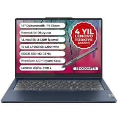LENOVO IdeaPad Slim 5 Case 2 in 1 İntel Core i5-13420H 16GB 512GB SSD Freedos 14'' WUXGA Taşınabilir Bilgisayar 83KX004FTR
