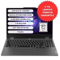 Lenovo LOQ 15IAX9 Intel Core i5 12450HX 12GB 1TB SSD RTX4060 Freedos 15.6″ FHD Taşınabilir Bilgisayar 83GS00PHTR