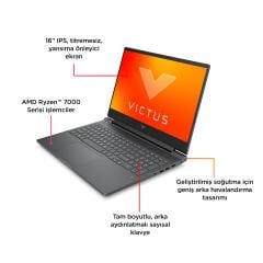 HP Victus 16-R0071NT  Intel Core i7 13700H 32GB 1TB SSD RTX4070 16.1'' Freedos FHD Taşınabilir Bilgisayar 8V898EA
