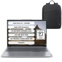 Lenovo Thinkbook 16 G6 Irl GTICNT Intel Core I5 13420H 16GB 512GB SSD Freedos 16'' Wuxga 21KH00SXTR + Çanta Hediyeli