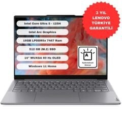 Lenovo Yoga Slim 7 Intel Core Ultra 5 125H 16GB 512GB SSD Windows 11 Home 14'' WUXGA Taşınabilir Bilgisayar 83CV007NTR