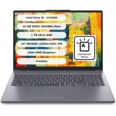Lenovo Ideapad Slim 3 16IRH10 Intel Core i5 13420H 16GB 1TB SSD Freedos 16” WUXGA 83K20077TR