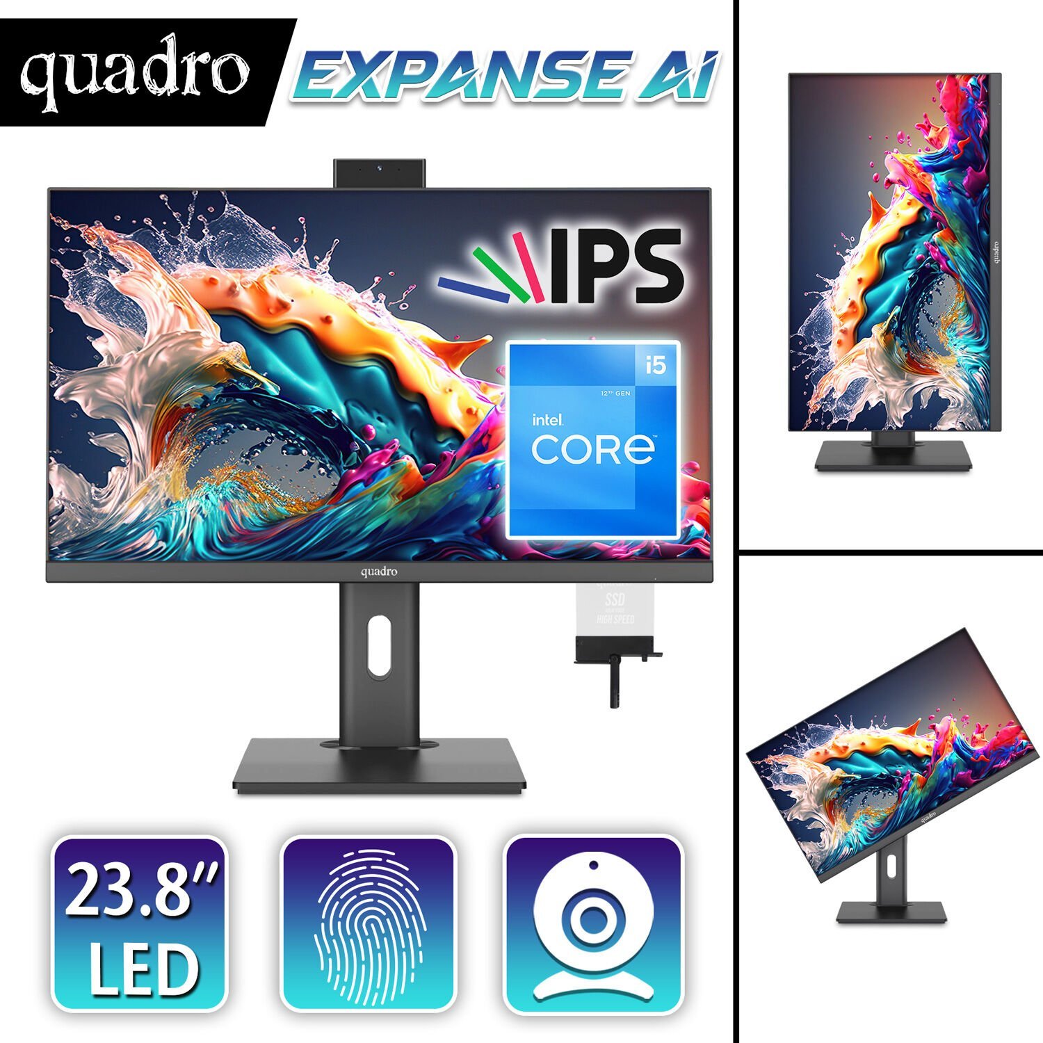 Quadro EXPANSE AI B224 25165 23.8'' IPS Ci5 12450H 16GB 512GB SSD Freedos AIO