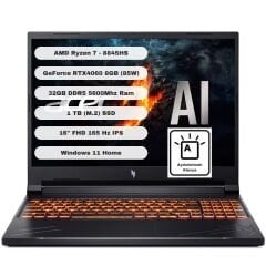 Acer Nitro ANV16-41 NH.QP0EY.002 AMD Ryzen 7 8845HS 32GB 1TB SSD RTX4060 Windows 11 Home 16'' 165Hz
