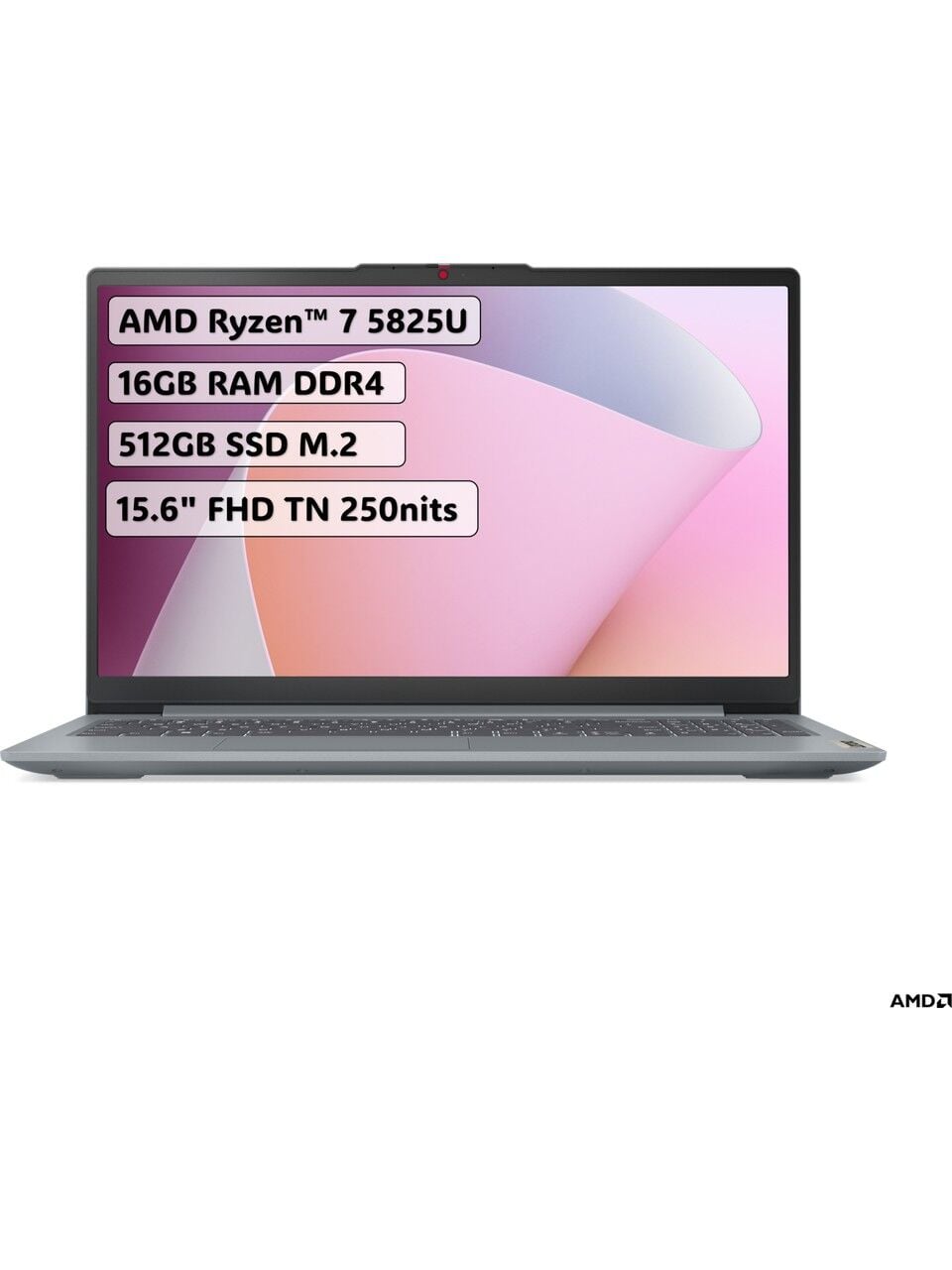 Lenovo Ideapad Slim 3 82XM00U4TX AMD Ryzen 7 5825U 16GB 512GB SSD Freedos 15.6'' FHD