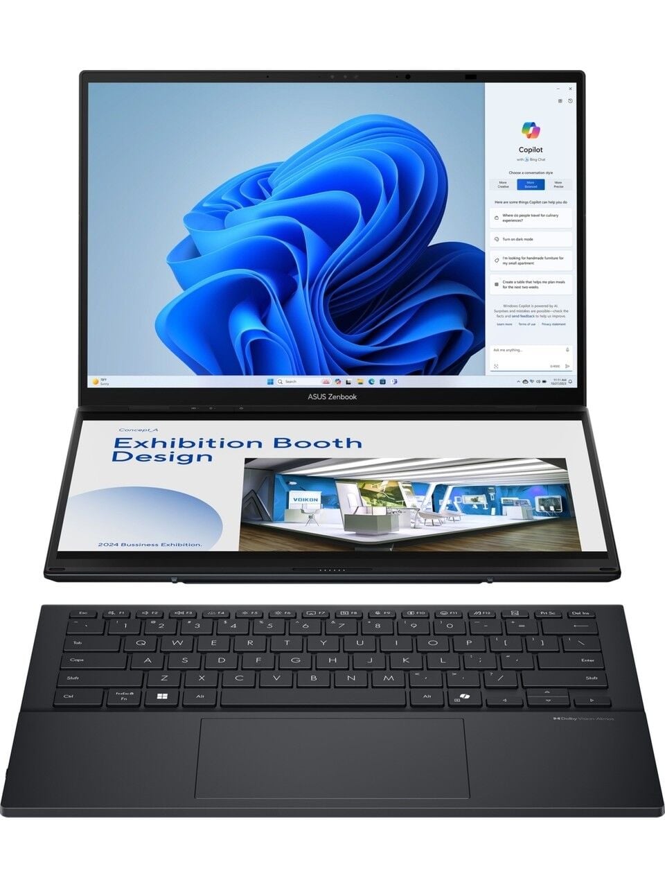Asus Zenbook Duo UX8406CA-PZ062W Intel Core Ultra 7 255H 32GB 1TB SSD Windows 11 Home 14'' OLED