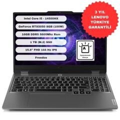 Lenovo LOQ 15IRX10 83JE012FTR Intel Core i5 14500HX 16GB 1TB SSD RTX 5050 Freedos 15.6'' FHD