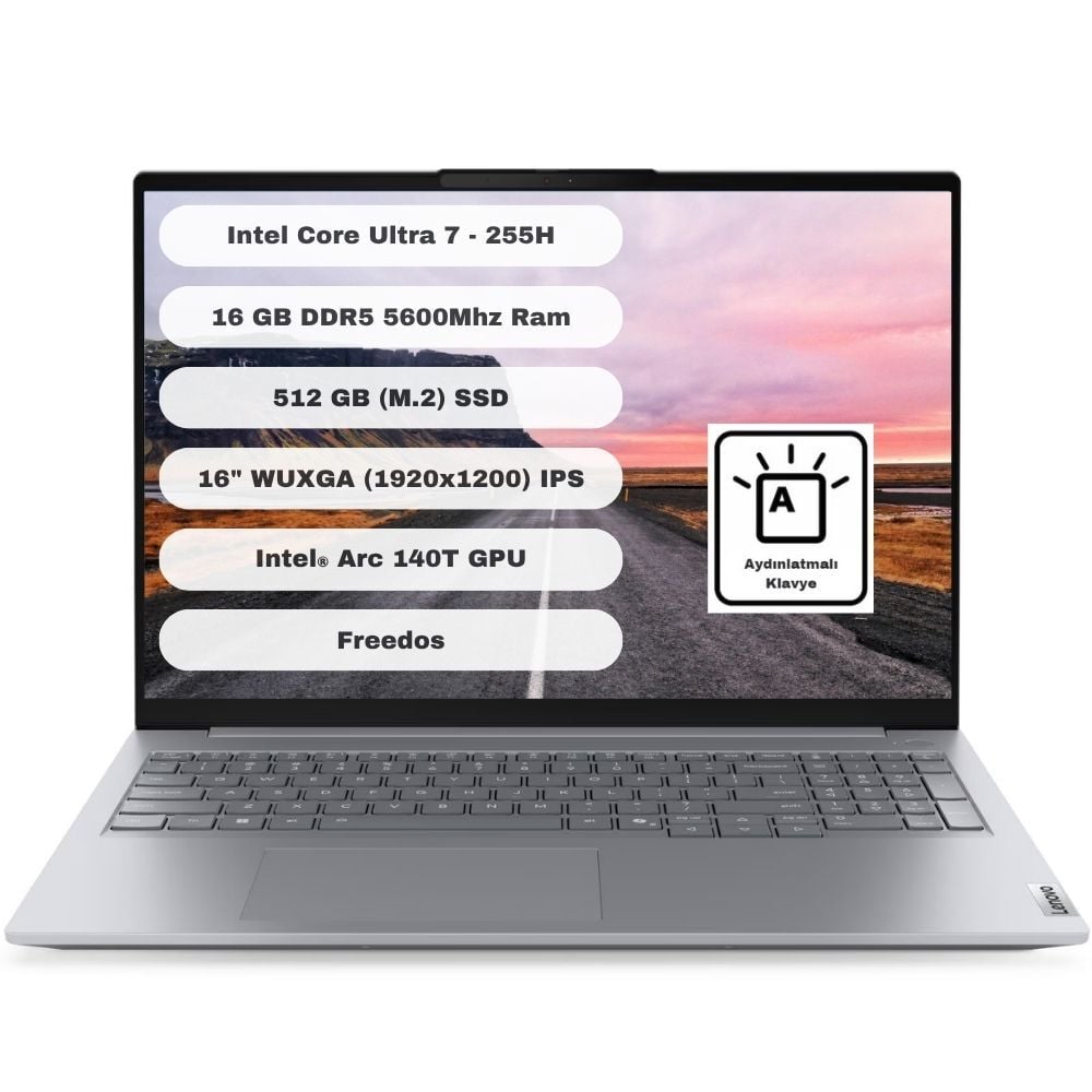 Lenovo ThinkBook 16 G8 IAL 21SK007UTX Intel Core Ultra 7 255H 16GB 512GB SSD Freedos 16'' WUXGA