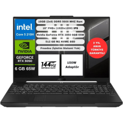 Asus Tuf Gaming  Intel Core 5 210H 16GB 512GB SSD RTX3050 Freedos 16'' FHD