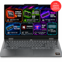 Lenovo LOQ Essential 15ARP11 83VA003BTR AMD Ryzen 5 150 16GB 512GB SSD  RTX5050 Freedos 15.6'' FHD