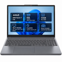 Lenovo IdeaPad Slim 3 15ARP10 83K700PTTR  AMD Ryzen 7 170 8GB 512GB SSD Freedos 15.3'' WUXGA